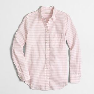 Striped Linen Blend Button Up